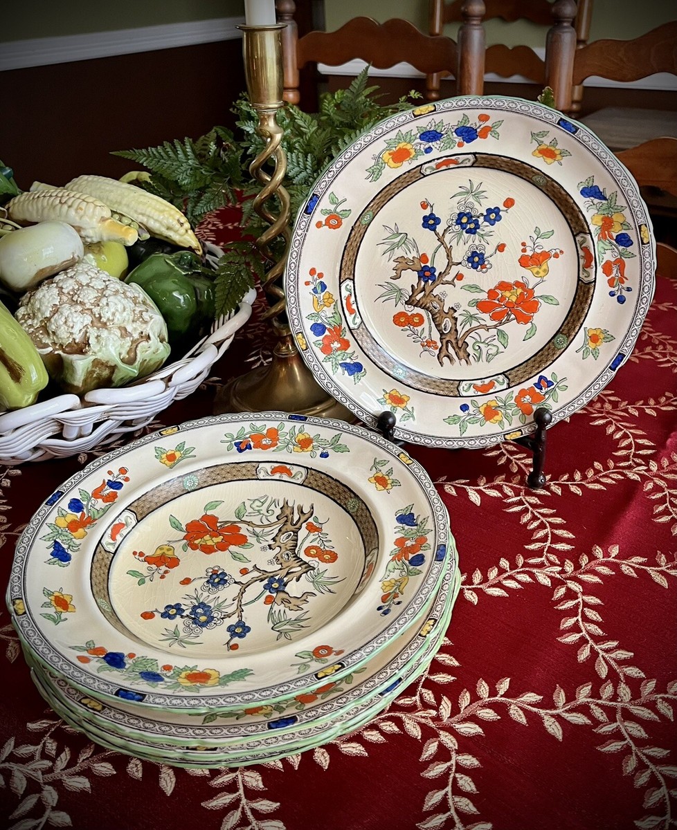 Antique Set 5pc Mason's England Ironstone China Plates/Dishes/Bowl