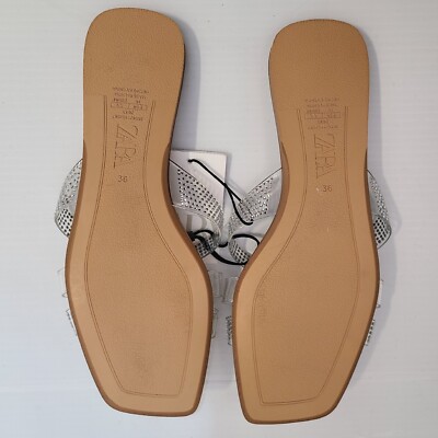 ZARA 同梱150円 New Zara METALLIC MID-HEIGHT HEELS Sandal ,Size 8US, Color