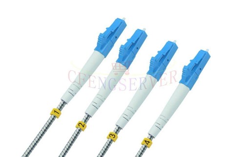 100M Field Outdoor LC-LC UPC 4 Strand 9/125 Single Mode Fiber Patch Cord - Picture 3 of 5
