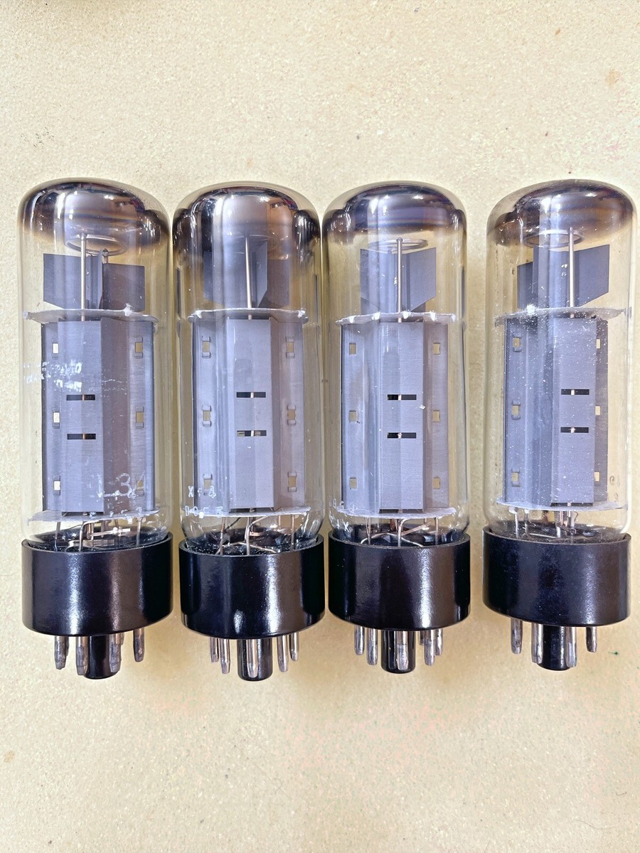 Mullard EL34 6CA7 xf4 Black Base O Getter Nos Testing Values Mullard EL34 6CA7 xf4 Black Base O Getter Nos Testing Values