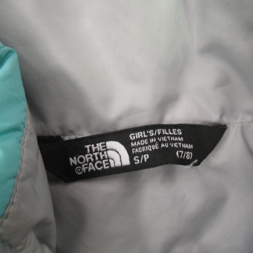 North Face Vest Girls Small Sleeveless Green Pockets Full Zip Lightweight - Picture 3 of 8