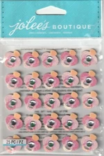 Jolee's Boutique 3D Stickers PINK GLITTER PACIFIER REPEATS 96809 Fast FREE Ship!