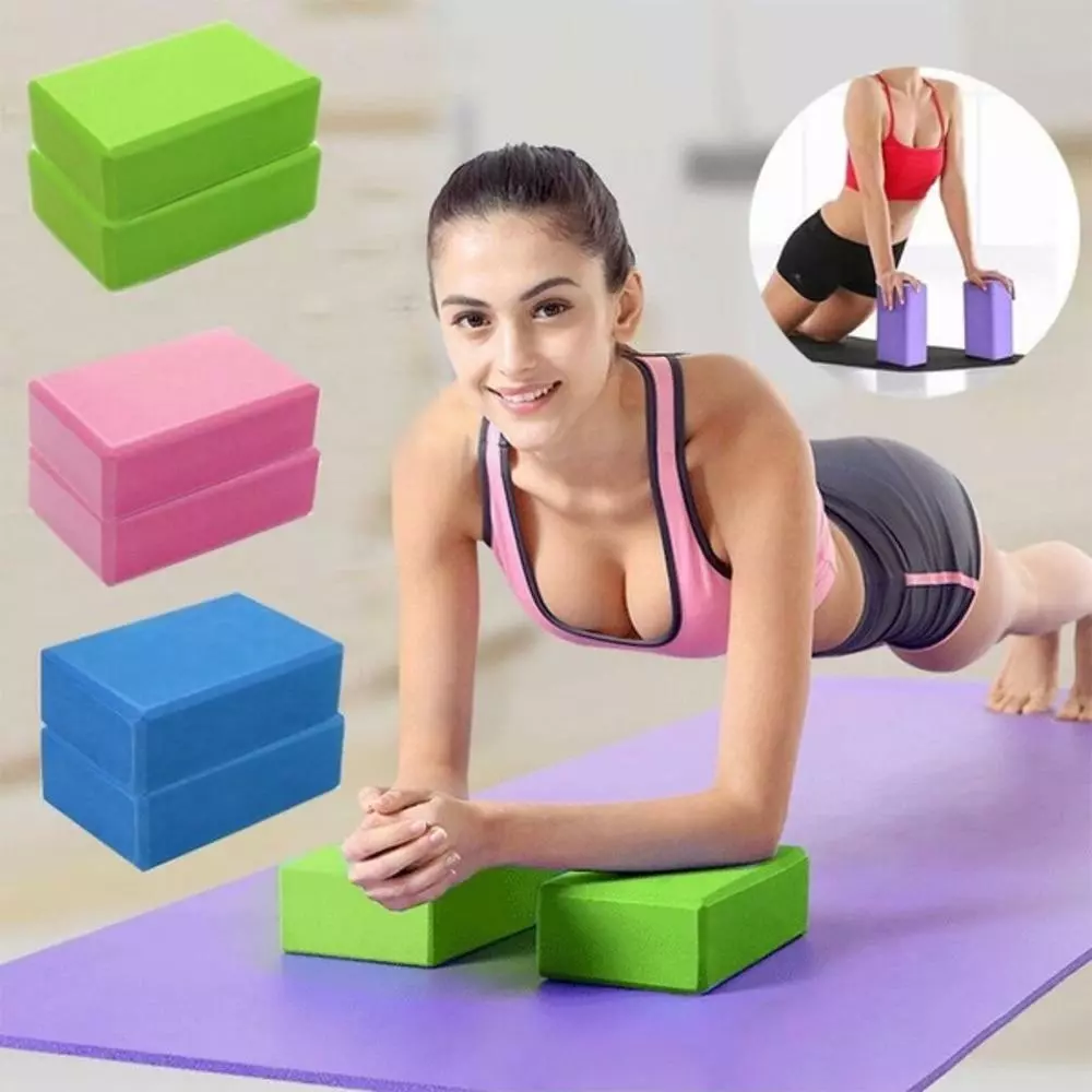 EVA Yoga Block Brick - 120g Sports Exercise Foam Workout Stretching Aid 8  Colour