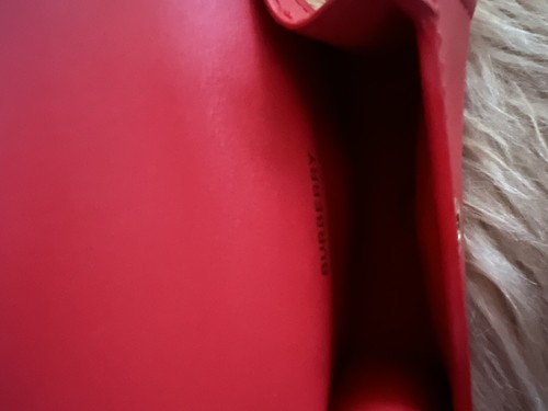 Authentic Burberry Red Leather Airpod Pro Holder with Strap Preloved - Picture 8 of 16