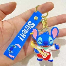 Stitch Cute keychain cartoon key chain accessories key ring bag Backpack