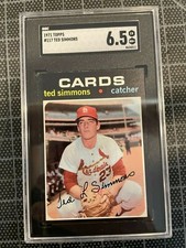 1971 TOPPS #117 TED SIMMONS ST. LOUIS CARDINALS ROOKIE CARD SGC 6.5 EX/MT+