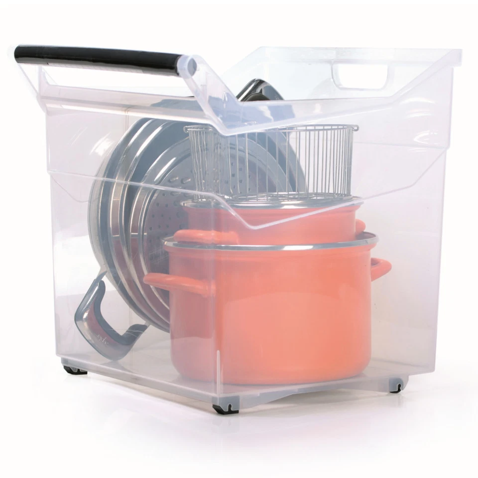 Récipient de rangement conteneur rouleaux organisateur transparent NUK5H boît... - Photo 3/4