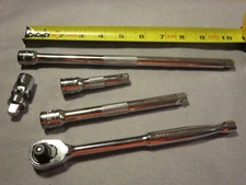 MATCO  SILVER EAGLE 3/8" DRIVE 5-PC Ratchet 3- Extensions and Universal SET New