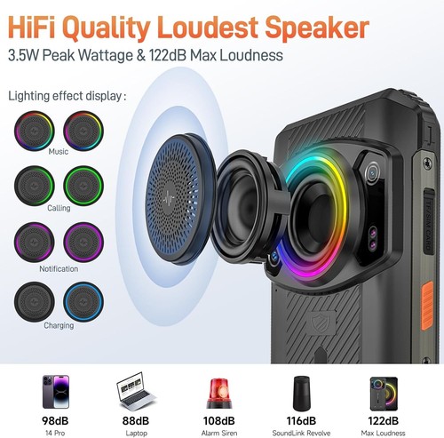 Ulefone Armor 21 16GB+256GB Rugged Smartphone, 122Db Loudest Speaker, MTK G99 An - Picture 9 of 10