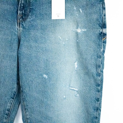 Good American Light Wash High Waisted Slim Straight Skinny Leg Jeans Size 12 31 - Picture 4 of 13