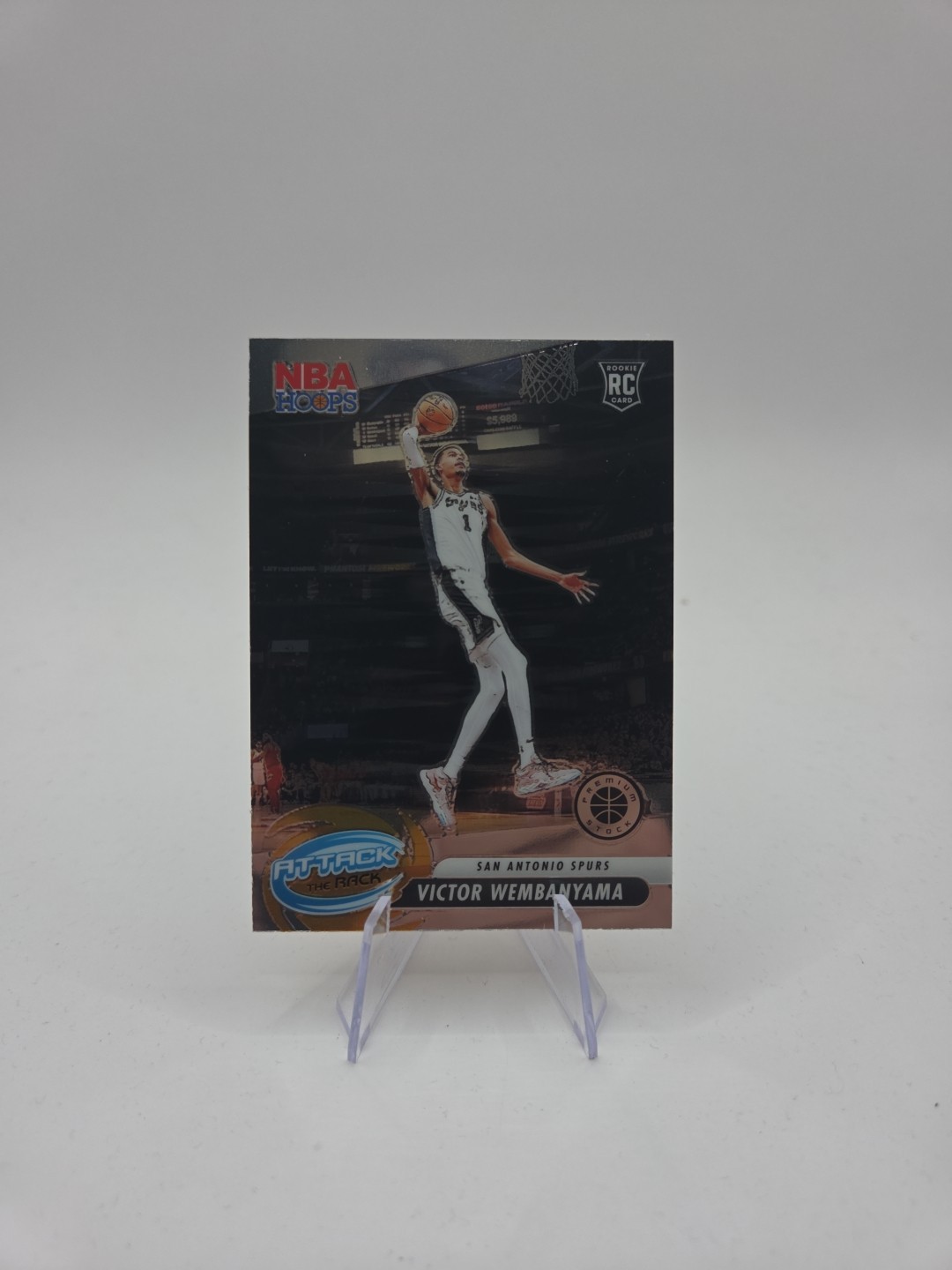 2023-24 Panini Nba Hoops Premium Stock - Attack the Rack Victor Wembanyama #3 