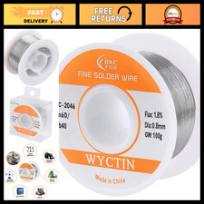 60/40 Tin Lead Solder Wire 0.8mm Rosin Core for Electronics Soldering 100g Roll