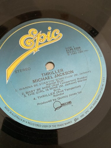 Michael Jackson THRILLER 1982 Vintage Vinyl Lp Record Album Album Of The Year - Picture 7 of 11