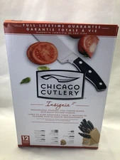 Chicago Cutlery Insignia Knife Block Set 12 piece Kitchen Home Cooking Culinary