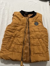 Timberland Puffer Vest 2T Burnt Orange Front Pockets Logo