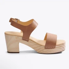 NEW Nisolo All Day Open Toe Leather Clog  Almond Size 11