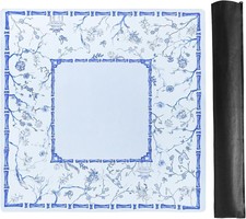 Large Blue Mahjong Mat 31.5 X 31.5 with Black Carrying Bag, Anti-Slip, Noise