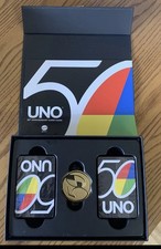 Uno 50th Anniversary Card Game with Exclusive Commemorating Coin