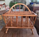 Vintage Magazine Rack Authentic Furniture Products Maple Wood Country Farmhouse