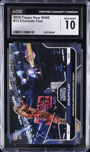 2025 TOPPS NOW WWE #13 CHARLOTTE FLAIR CGC 10 GEM MINT