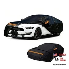 Car Cover Custom 600D Oxford Full Fit for Sedan Length 175-185 inches Black