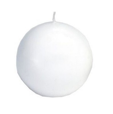 Biedermann & Sons 2.5'' Ball Candle, White (CBC60WT)
