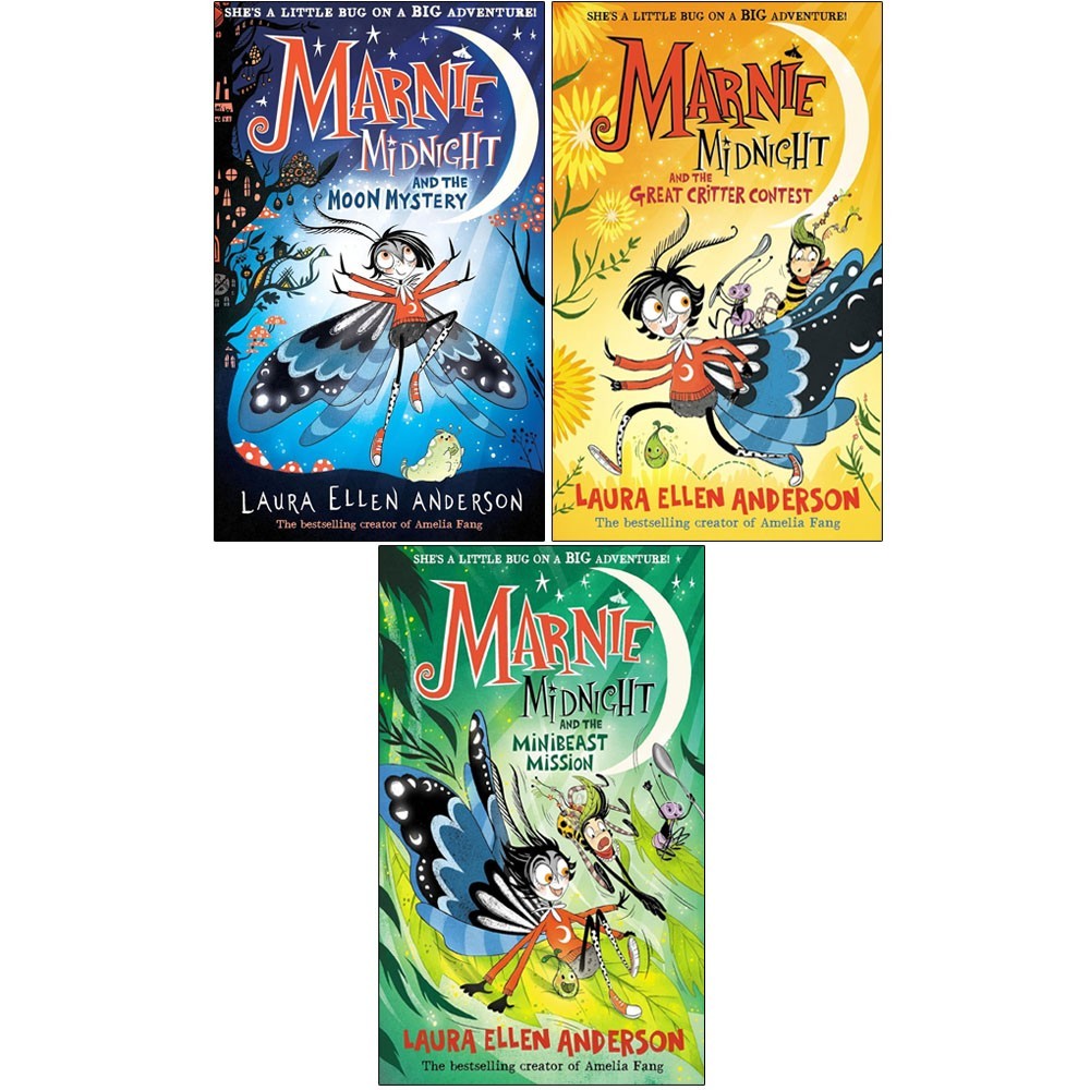 Marnie Midnight Series 3 Books Collection Set By Laura Ellen Anderson  Moon