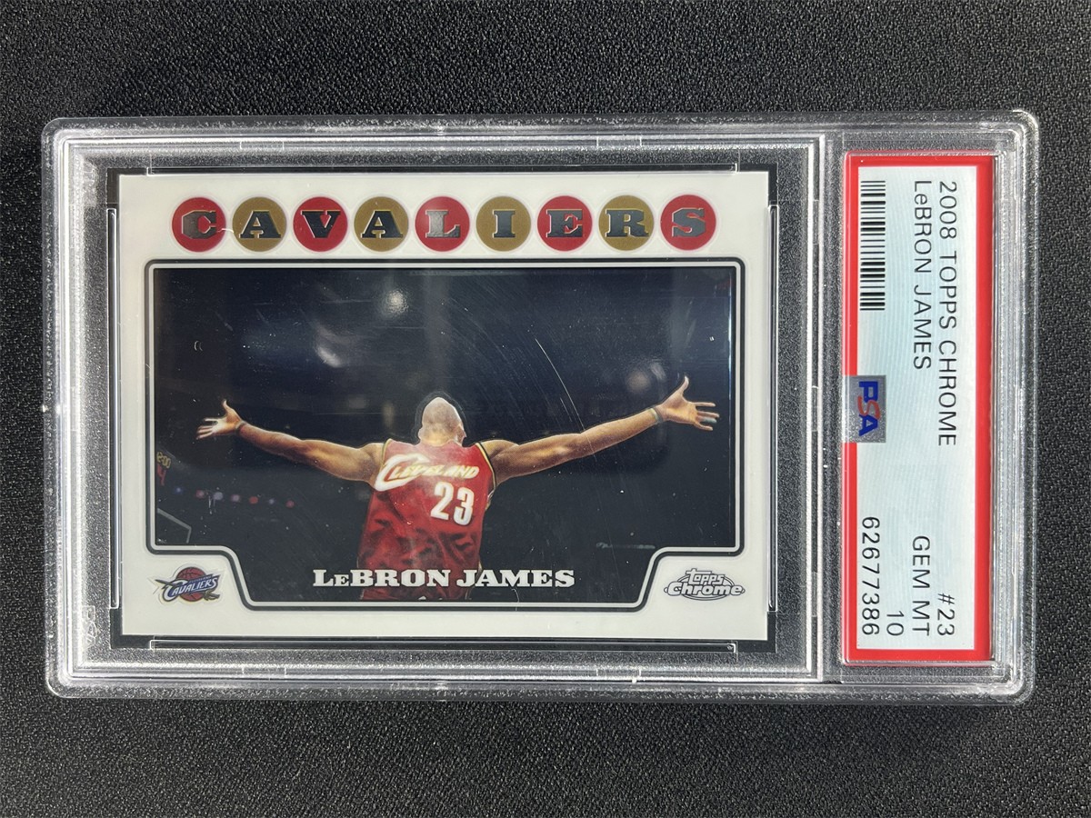 2008 Topps Chrome Basketball LeBron James #23 Cleveland Cavaliers PSA 10 Gem Mt