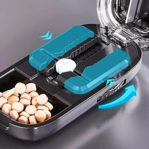 Portable Pills Cutter Dustproof Adjustable Tablet Splitter Daily Pill Storage AU - Picture 6 of 13