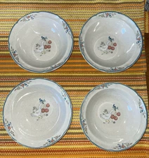 International INT’L  Stoneware Marmalade Soup Bowls Set Of 4 JAPAN ~ EXC COND ~