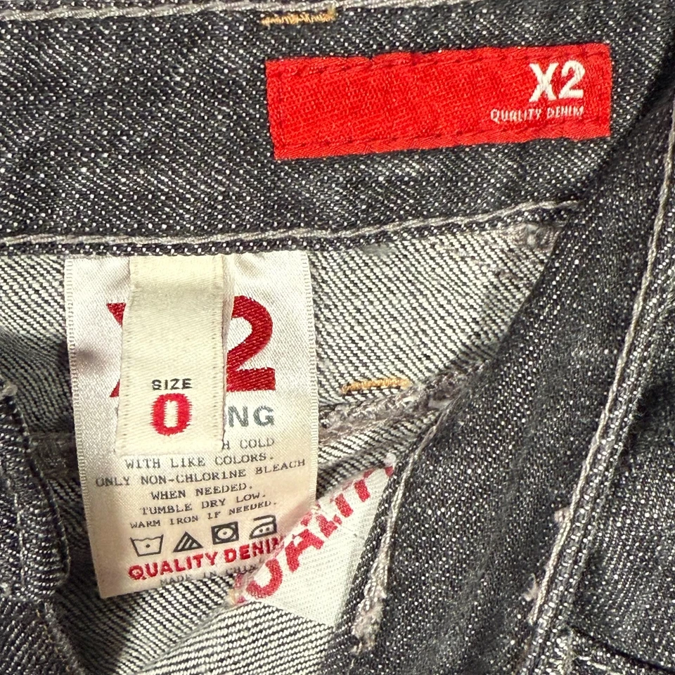 X2 Jeans Women's 0 Black Denim Slim Low Rise Straight Leg Dark Wash 29x24.5 in - Image 3 of 4