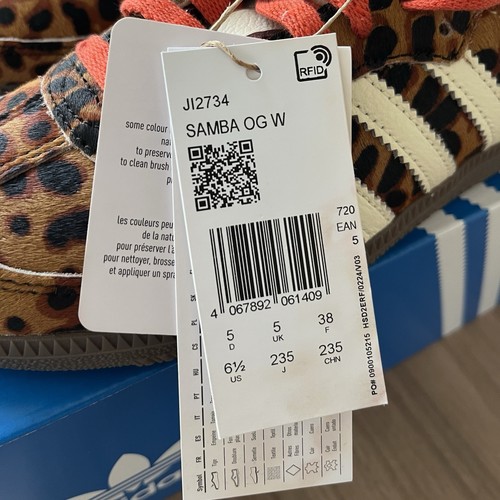 adidas Samba OG Leopard Preloved Red - EU 38 - NEW - Fast Shipping - Foto 8 di 11
