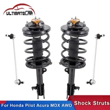 Set 4 Front Shock Struts & Sway Bar Link Assembly For Honda Pilot Acura MDX AWD