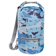 DrySak - Roll Top Waterproof Bag for Travel Outdoors - 10L Blue Camo