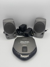Sony D-171 Discman Personal Portable CD Player With Sony SRS-A33 Speakers Tested