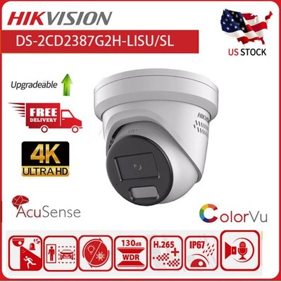 HIK 4K 8MP Color Vu IP Camera DS-2CD2387G2H-LISU/SL 2.8mm Dual Light 2-Way Audio