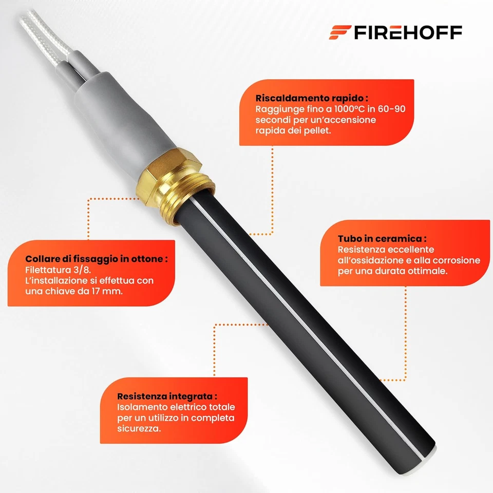 Candela in Ceramica per Stufa a Pellet - Speciale JOLLY MEC/HAAS+SOHN/BESTOVE/DE - Immagine 4 di 4