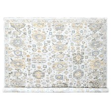 12'1"x15' Gray Antiqued Zoroastrian Mahal Design Wool Hand Knotted Rug R10217