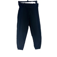 Alleson Athletic Youth Medium Baseball Pants Black Elastic Bottom NEW