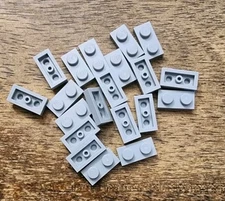 LEGO Light Bluish Gray Plate 1 X 2 QTY 20 New. Part No. 3023 Bulk Available.