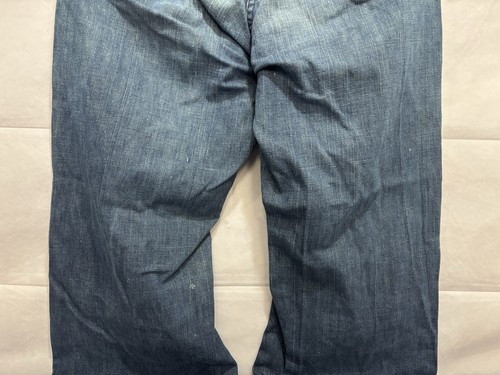 Salopette uomo marinaio jeans blu denim US Navy vintage fondo a campana vita 32” - Foto 7 di 12