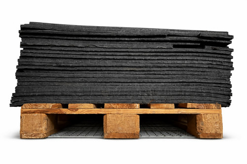 Rubber mat building protection mat protection mat 100 x 100 cm with incisions 20 mm thickness