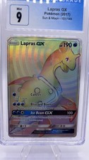 Pokémon SM Base Set Lapras GX Secret Rare Holo 151/149 CGC 9 English 2017