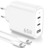 65W USB-C SchnellladegeräT 3-Port Gan Pd LadegeräT