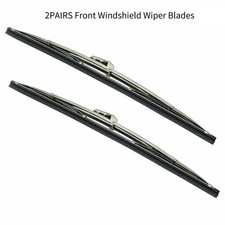 2 Pairs 12 In Polished Stainless Steel Front Windshield Wiper Blades 2 Pairs 12 In Polished Stainless Steel Front Windshield Wiper Blades