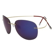 Polarized Rimless Titanium Frame Sunglasses