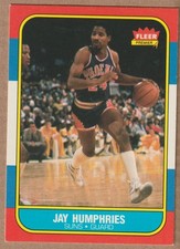 JAY HUMPHRIES 1986-87 FLEER BASKETBALL RC ROOKIE # 49