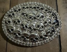 Gothic Skull Pile Style Belt Buckle