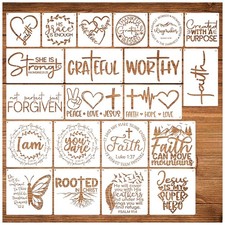 21pcs Christian 5.9 x inches, 8 x 8 x 10 white