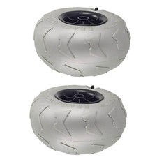 Set of 2 PVC Balloon Wheels for Beach and Camping Trolleys Size 205x115mm
